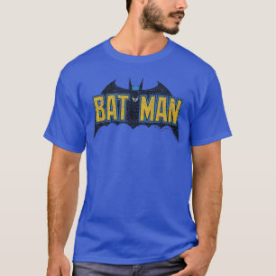 Camiseta Logotipo de texto vintage desgastado do Batman da 