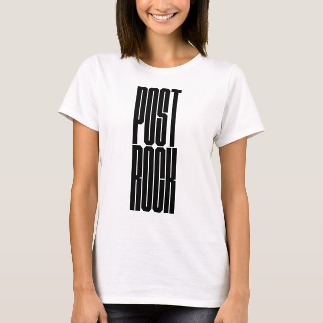 Camiseta logotipo de tipografia negrito Post Rock (Frente)