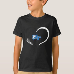 Camiseta Logotipo de Titãs de Legenda Slogan Hs de Meio Cor