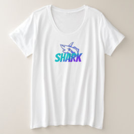 Camiseta Logotipo de Tubarão com Gradiente Feroz | Oceano O