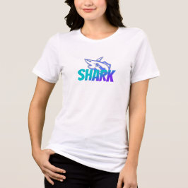 Camiseta Logotipo de Tubarão com Gradiente Feroz | Oceano O