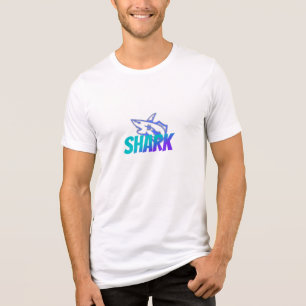 Camiseta Logotipo de Tubarão com Gradiente Feroz   Vibraçõe