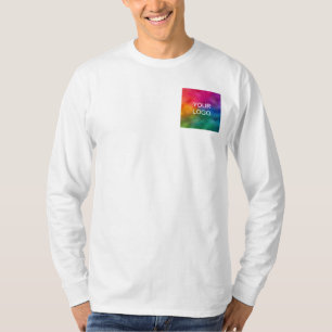 Camiseta Logotipo de Upload de Lado Duplo Personalizado Fol