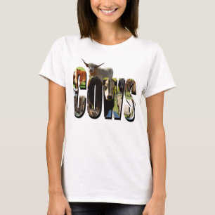 Camiseta Logotipo De Vaca Com Vacas,