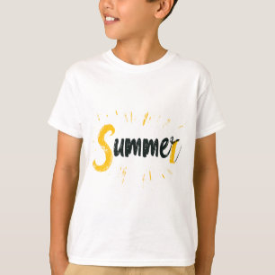 Camiseta Logotipo de verão - Design de texto de verão