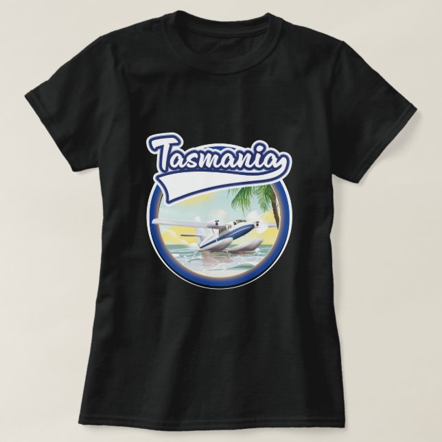 Camiseta logotipo de viagem da Tasmânia (Frente do Design)