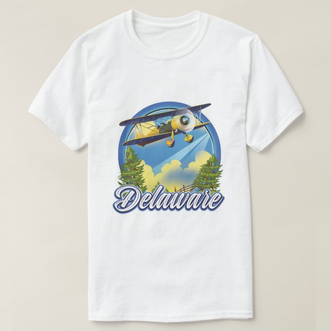 Camiseta logotipo de viagem de Delaware (Frente do Design)