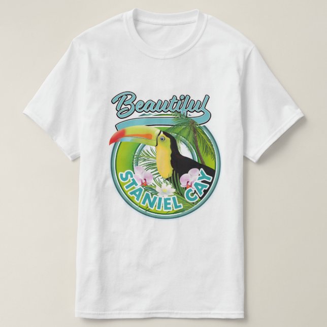 Camiseta logotipo de viagem de Staniel Cay (Frente do Design)