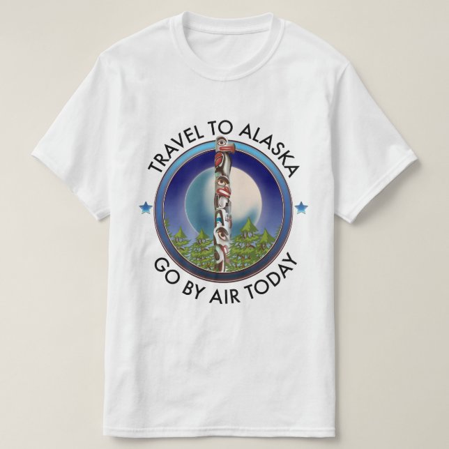 Camiseta logotipo de viagem do alasca (Frente do Design)