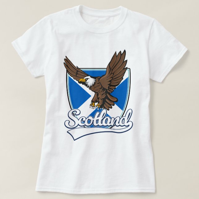 Camiseta logotipo de viagem Escócia (Frente do Design)