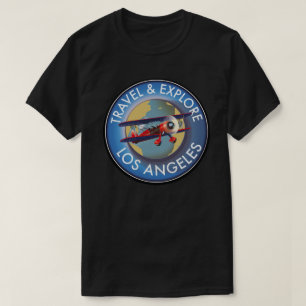 Camiseta logotipo de viagem explorar Los Angeles