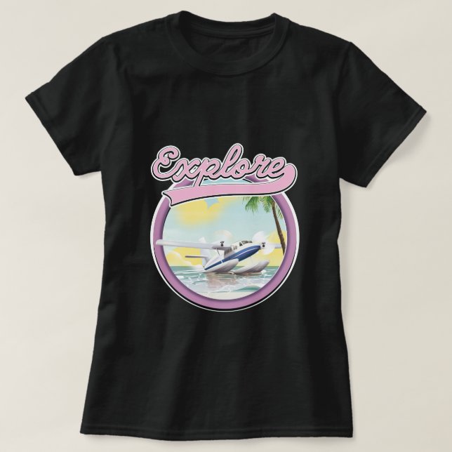 Camiseta logotipo de viagem Explore (Frente do Design)