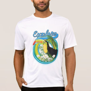 Camiseta Logotipo de viagem Explore Aruba