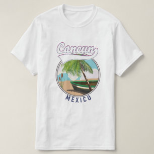 Camiseta logotipo de viagem para a praia de Cancun México