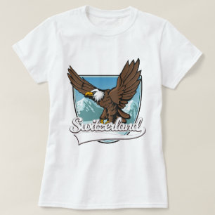 Camiseta Logotipo de Viagem Suíça