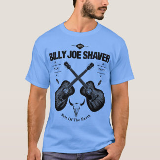 Camiseta Logotipo de Vintagem do Violão Acústico Billy Joe