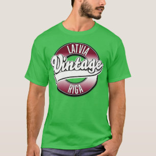 Camiseta Logotipo de vintagem Riga Latvia