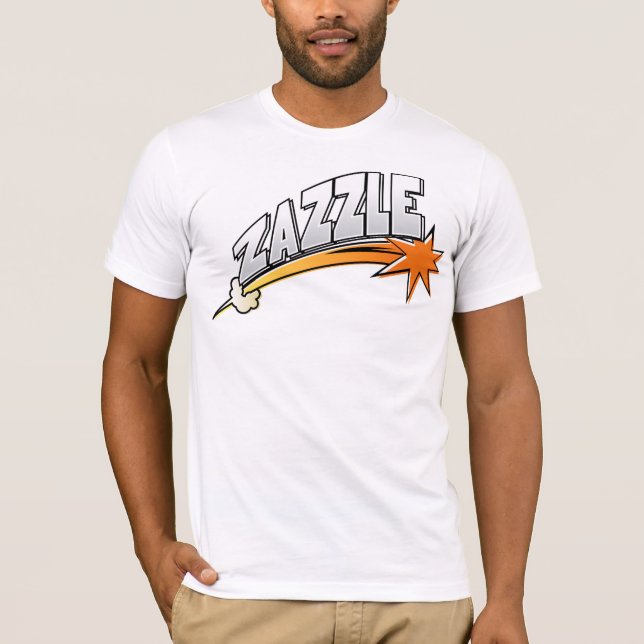Camiseta Logotipo de Zazzle (estilo dos desenhos animados) (Frente)