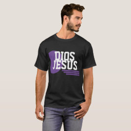 Camiseta Logotipo Dios Fé Roxa Jesus Gíria Cristã