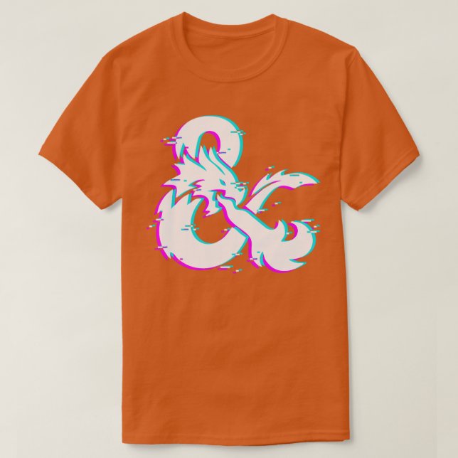 Camiseta logotipo dnd glitch (Frente do Design)