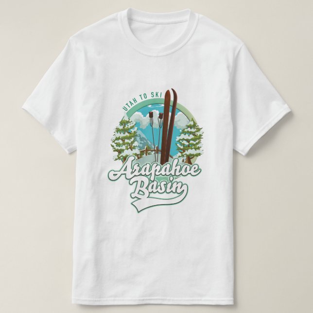 Camiseta logotipo do Arapahoe Basin Utah ski (Frente do Design)