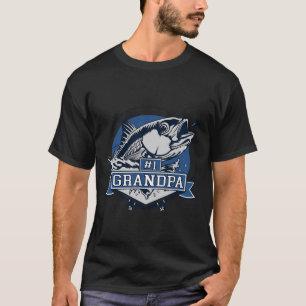Camiseta Logotipo do Avô Número 1 da Moda Pesca