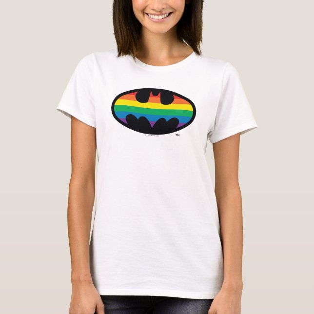 Camiseta Logotipo do Batman Rainbow (Frente)