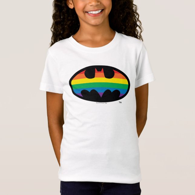 Camiseta Logotipo do Batman Rainbow (Frente)