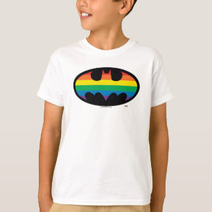 Camiseta Logotipo do Batman Rainbow