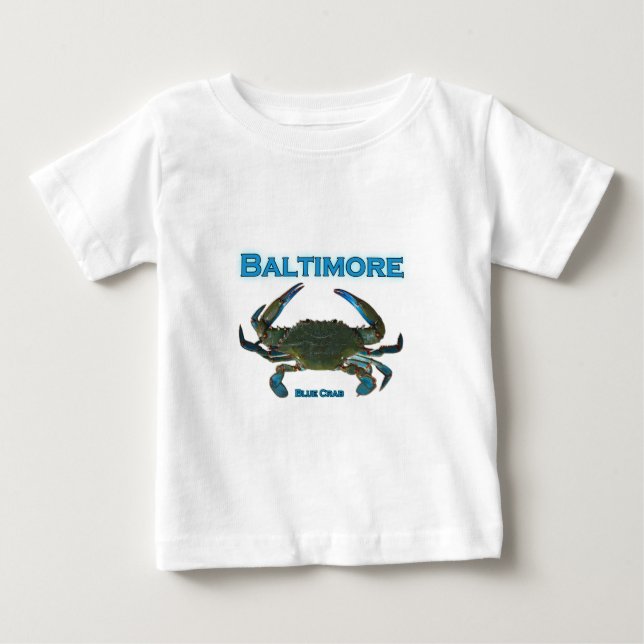 Camiseta Logotipo do caranguejo azul de Baltimore (Frente)