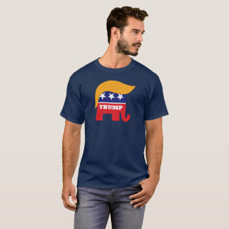 Camiseta Logotipo do Elefante do GOP com Cabelo de Donald T