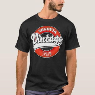 Camiseta Logotipo do estilo de colheita da espanha Segovia