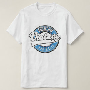 Camiseta logotipo do estilo de vintage Busselton australia