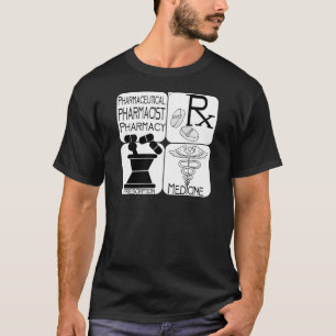 Camiseta LOGOTIPO do farmacêutico da farmácia