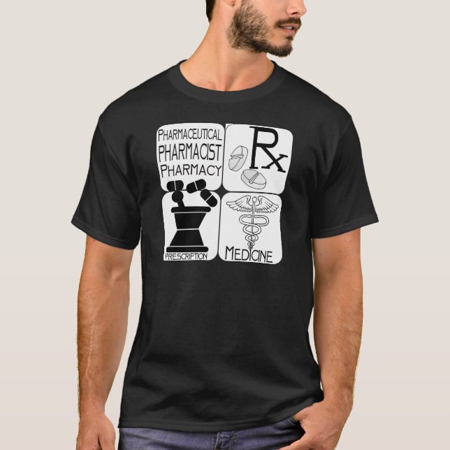 Camiseta LOGOTIPO do farmacêutico da farmácia (Frente)