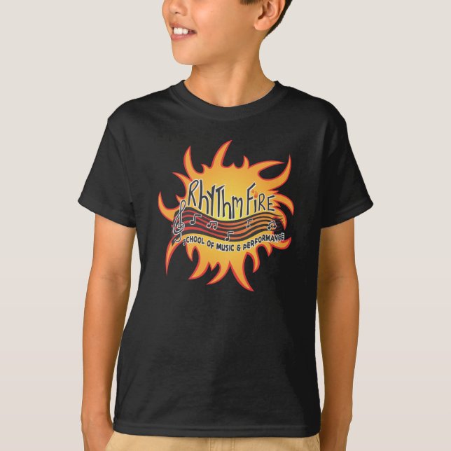 Camiseta Logotipo do fogo do ritmo (Frente)