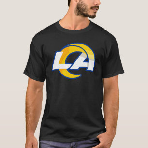 Camiseta logotipo do futebol do los angeles rams