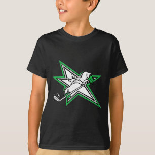 Camiseta Logotipo do Hockey Lone Star Mascote do Jogador Ca