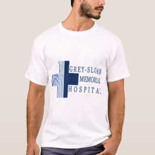 Camiseta Logotipo do Hospital Memorial do Sloan da cinza