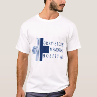 Camiseta Logotipo do Hospital Memorial do Sloan da cinza