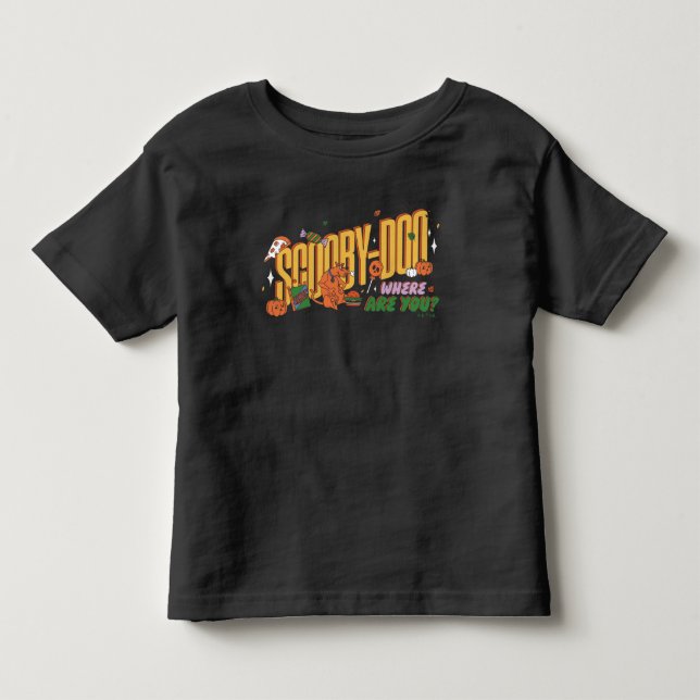 Camiseta Logotipo do Lanche de Halloween do Scooby-Doo (Frente)