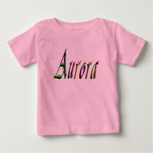 Camiseta Logotipo do nome das raparigas Aurora,