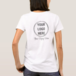 Camiseta Logotipo do Nome do Funcionário em Letra Preta Sal