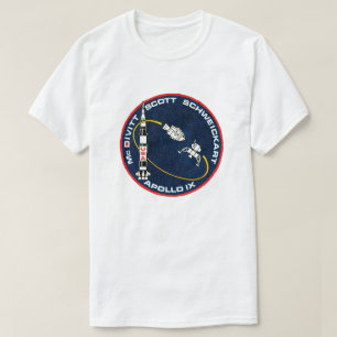 Camiseta Logotipo do Patch da Missão Apollo 9 da NASA