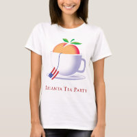 Logotipo do pêssego do tea party de ATL