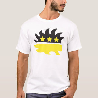 Camiseta Logotipo do porco- do libertário (amarelo)