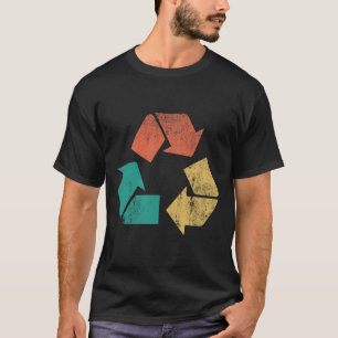 Camiseta Logotipo do Reciclar Retroativo Protege Homens do