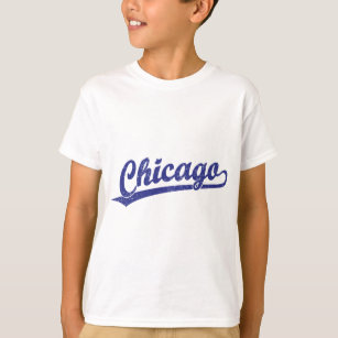 Camiseta Logotipo do roteiro de Chicago no azul
