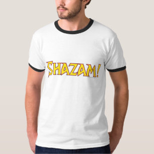 Camiseta Logotipo do Shazam Amarelo/Vermelho