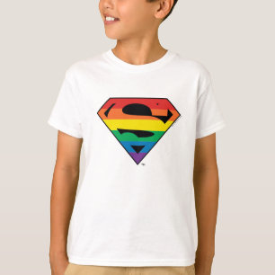 Camiseta Logotipo do Super-Homem arco-íris